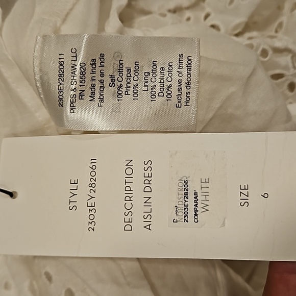 💕VERONICA BEARD💕 Aislin Broderie Anglaise Eyelet Cotton Maxi Dress White 6 NWT - Picture 16 of 16